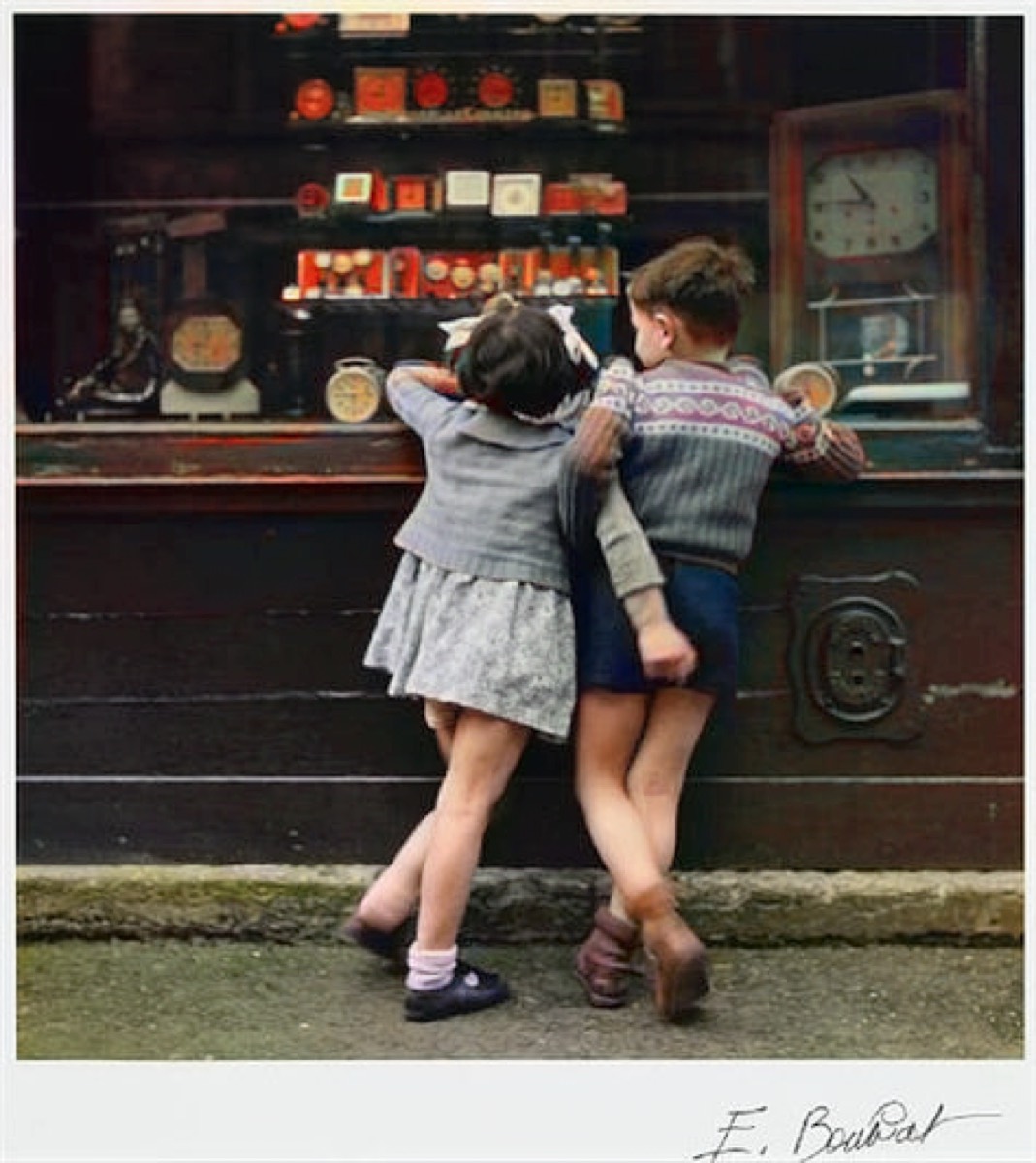The same photograph after colorization