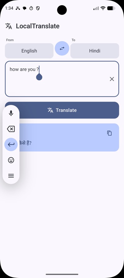 Cover image for: LocalTranslate: 30+ languages, no API key, no connection