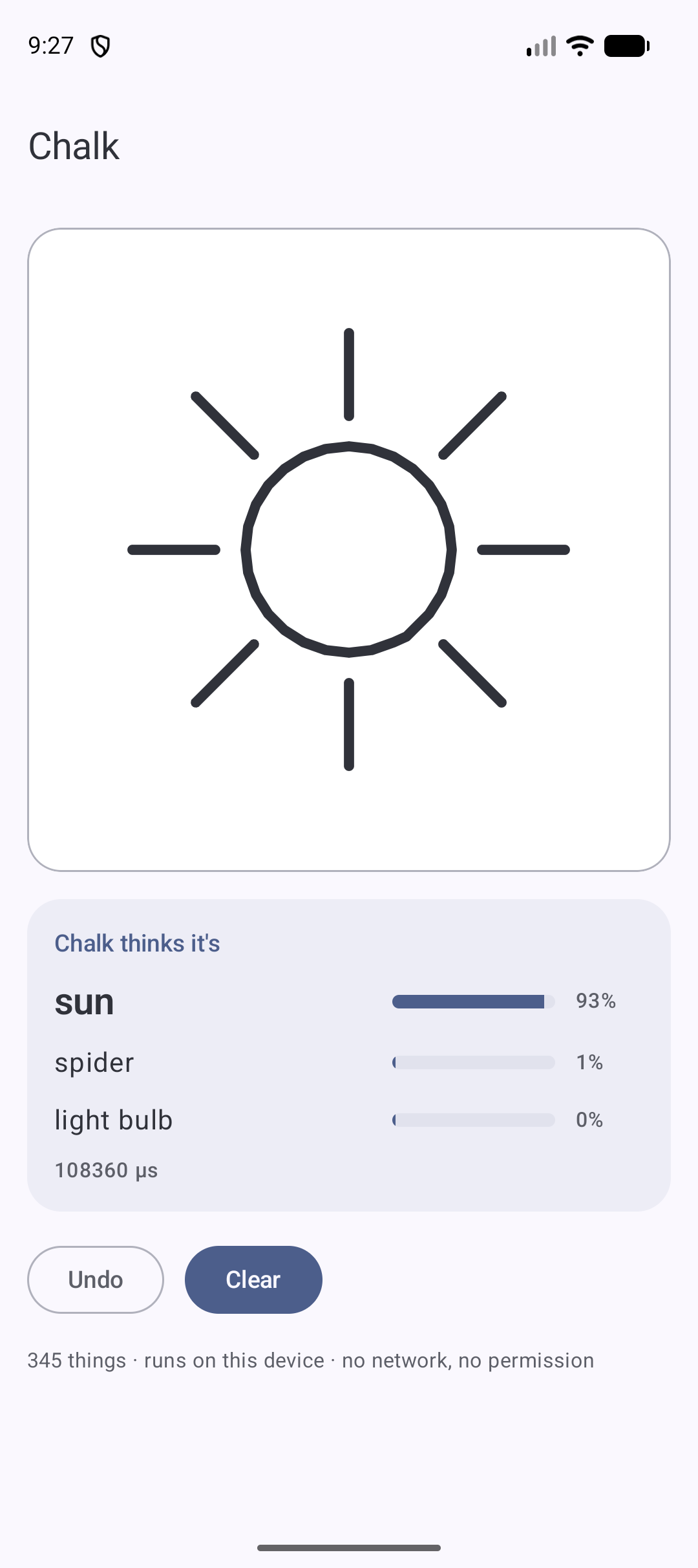 Chalk recognises a sun