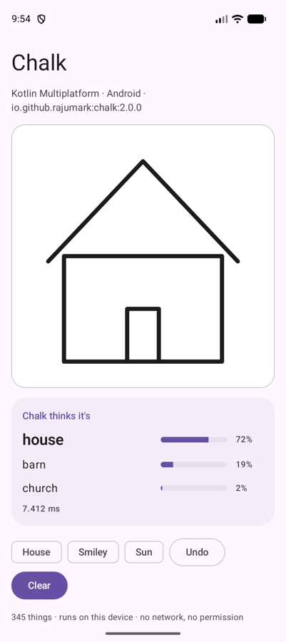 Chalk sample on Android