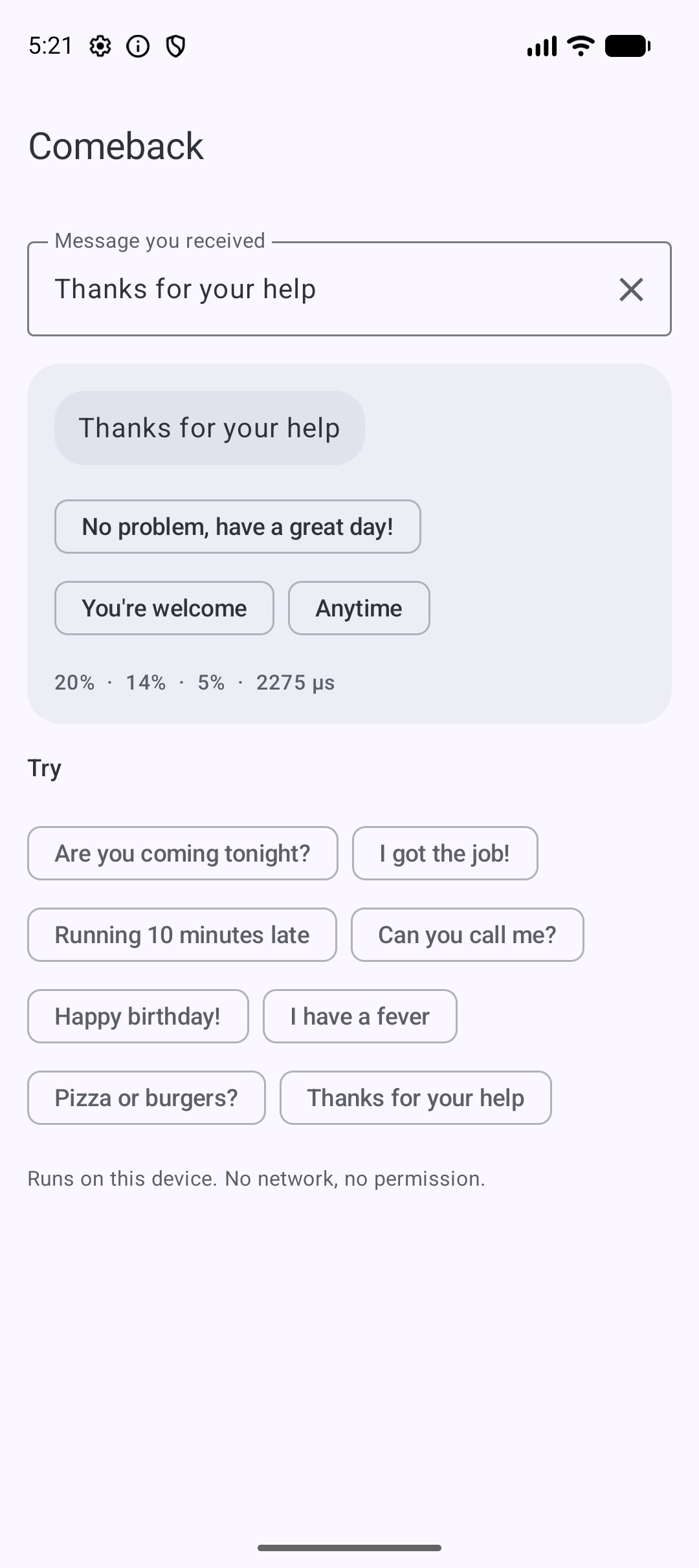 Comeback replies to Thanks for your help