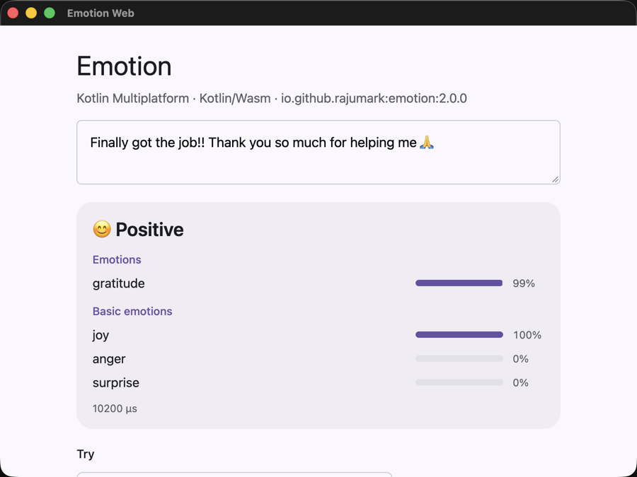 Emotion sample on Web (Wasm)