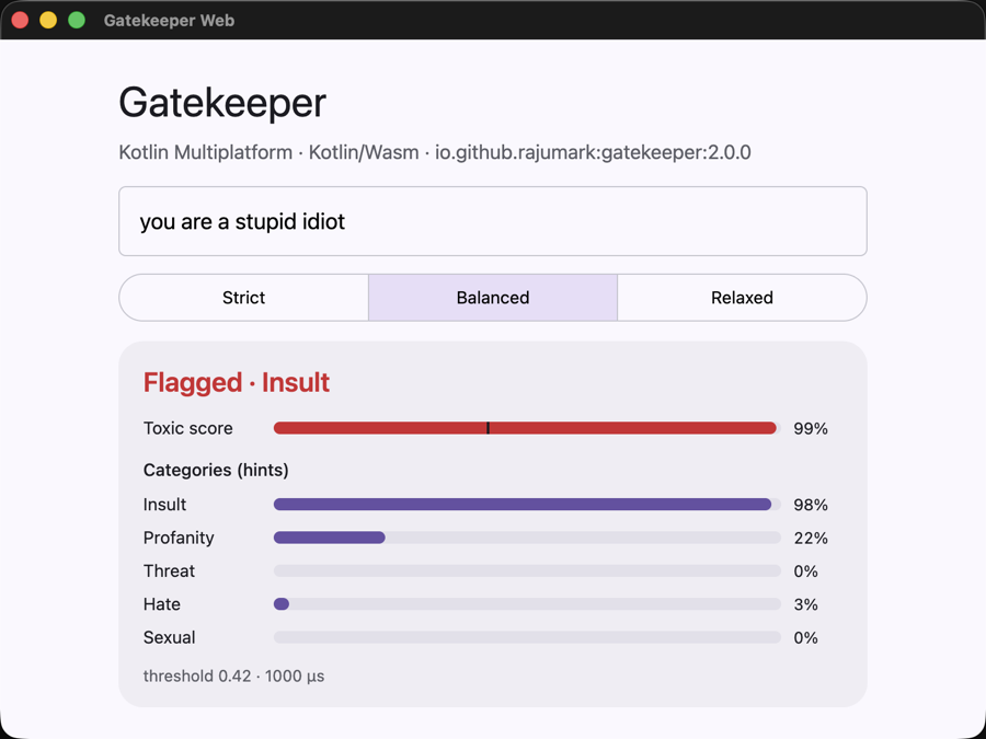 Gatekeeper sample on Web (Wasm)